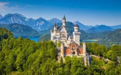 Beautiful view of world-famous Neuschwanstein Castle