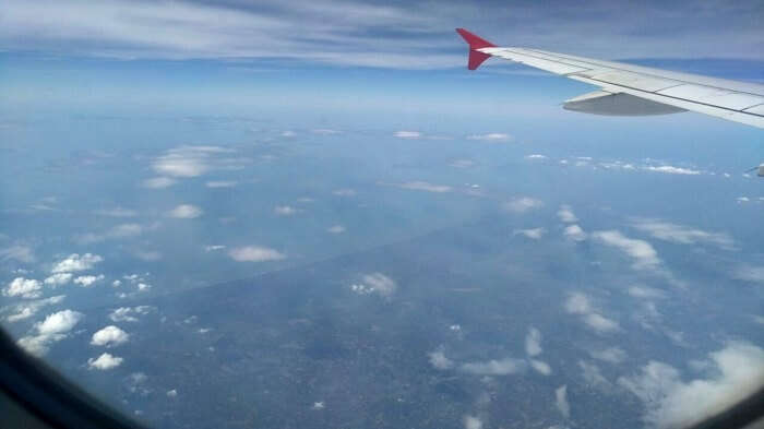 View from the window of a flight