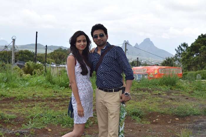 Couple enjoy honeymoon in Mauritius