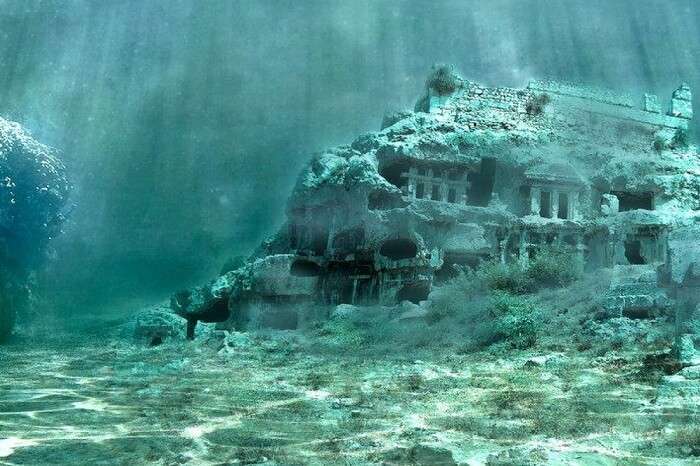 The submerged city of Heracleion in Egypt