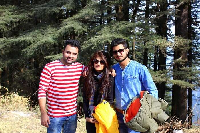 Friends on a trip to Kanatal