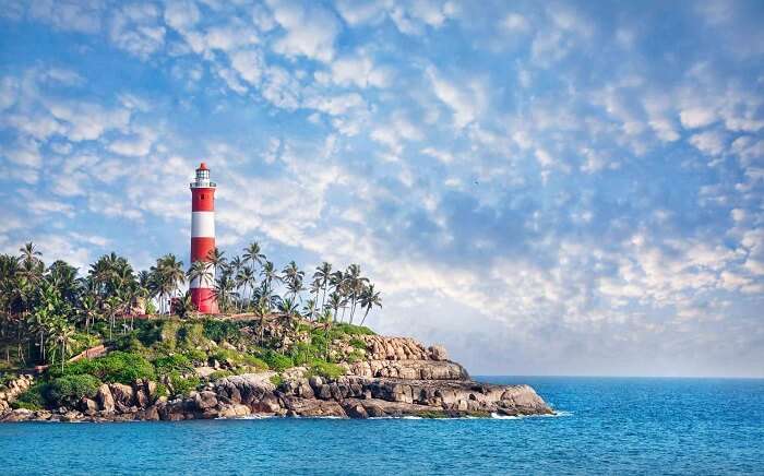 lighthouse beach in Kovalam 