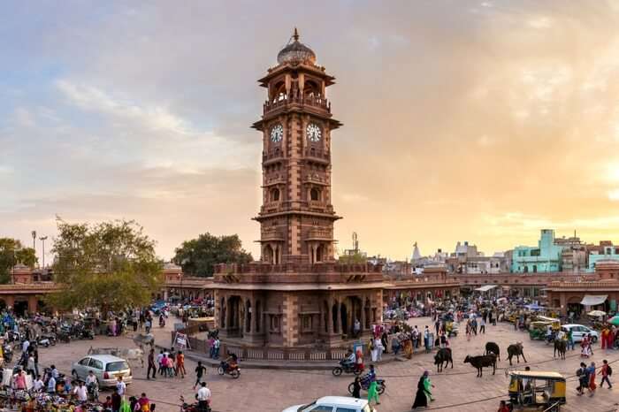 Famous victorian Clock Tower in Jodhpur