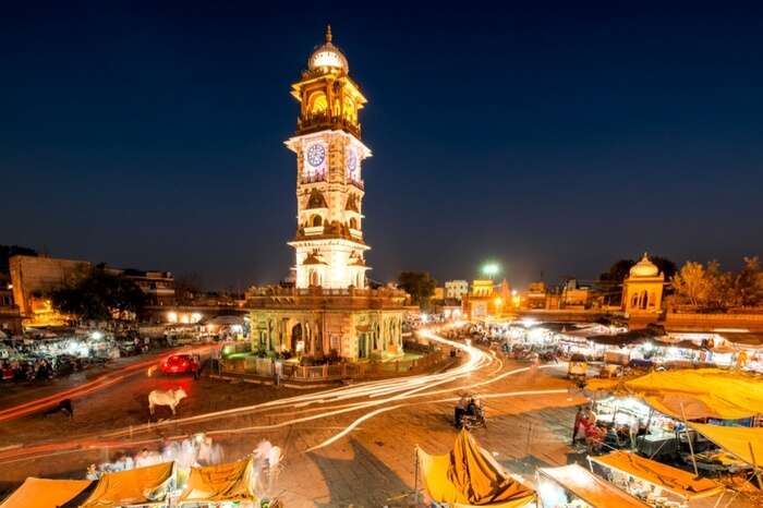 The night view of the centuries old tower