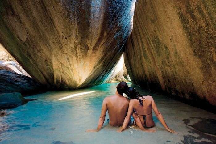 Romantic Couple on Virgin Gorda beach