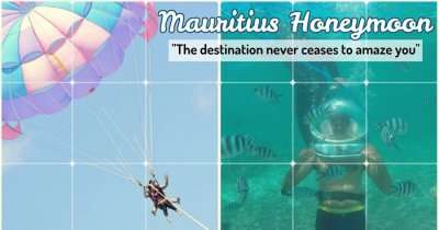 Chintan on a honeymoon trip to Mauritius