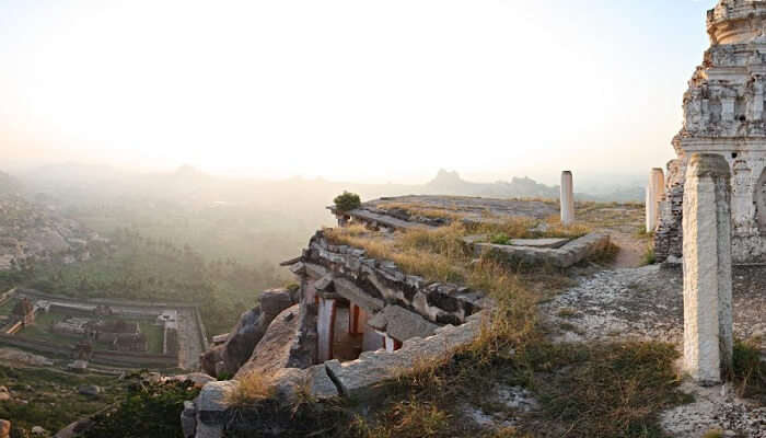A shot of the ruins of Hampi as seen from Matanga Hill