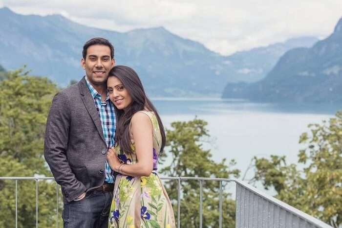 Honeymoon couple in Interlaken