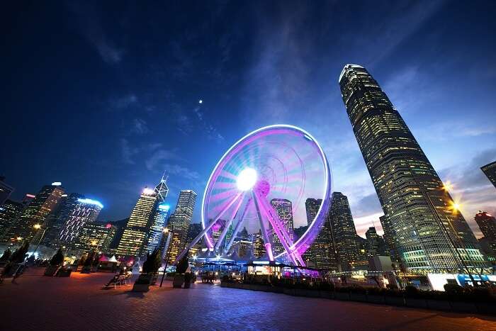 Night view of Hong Kong Skyline