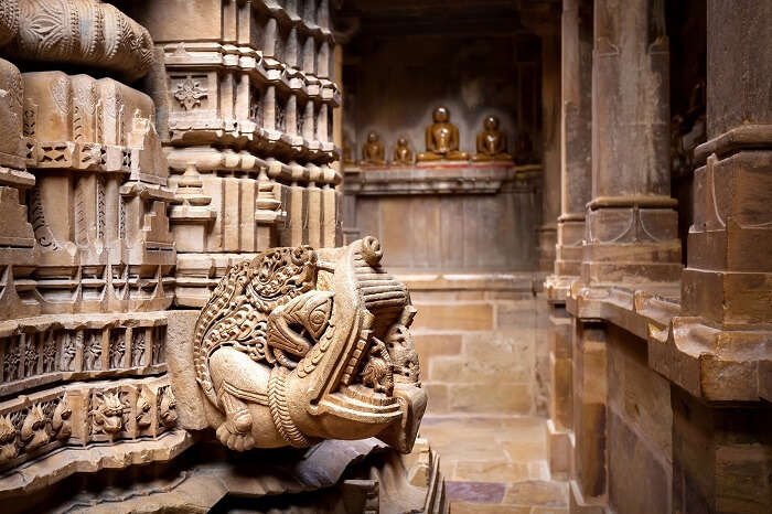  Jain temple architecture details in Jaisalmer fort