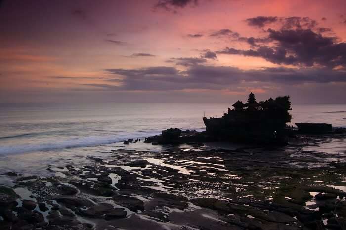 Sunset at Tanah Lot Temple in Bali