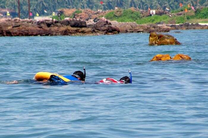 Tourists engage themselves in snorkeling at Tarkarli that makes it one of the best spots for family beach vacations