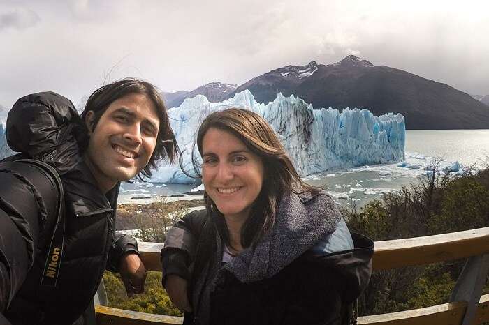 Ashray & Zara at Perito Moreno Glacier