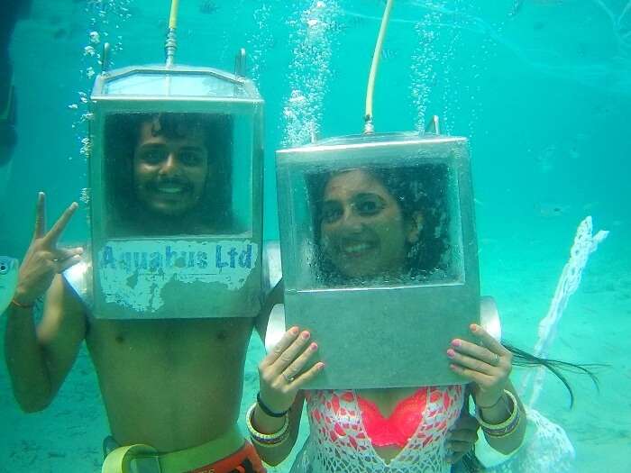 Underwater sea walk in mauritius