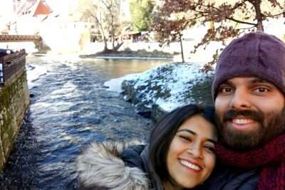 Enjoying in Cesky Krumlov