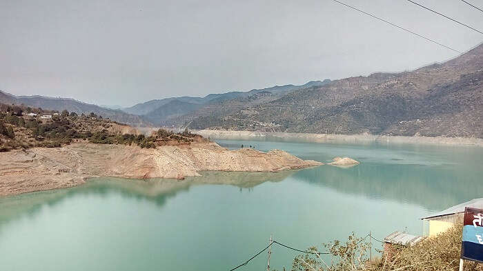 view of the tehri lake