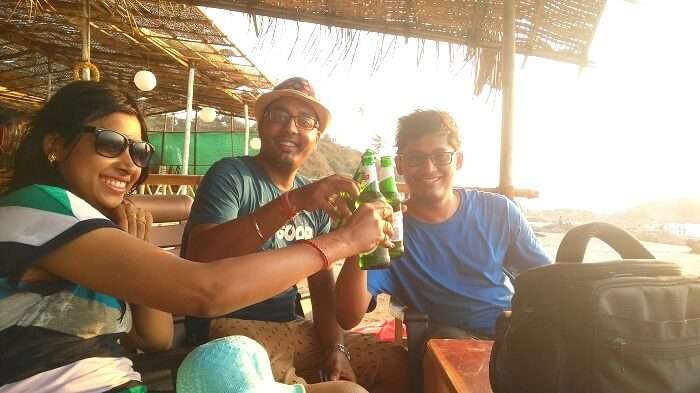 Family in Goa beach