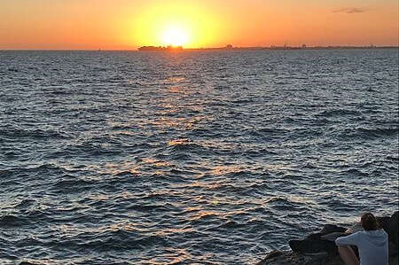 Sunset At St. Kilda Beach