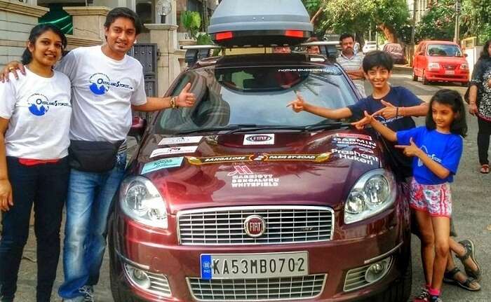 Anand and his family on a road trip to Paris