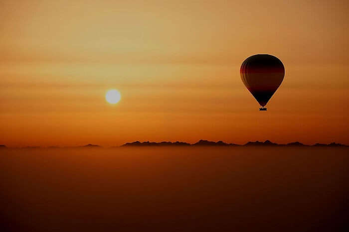 Hot Air Ballooning on honeymoon in Dubai
