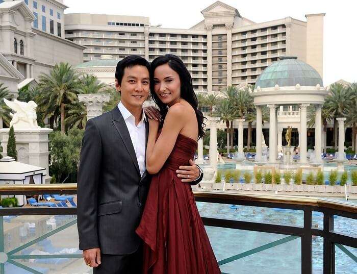 Couple at Caesars Palace in Vegas