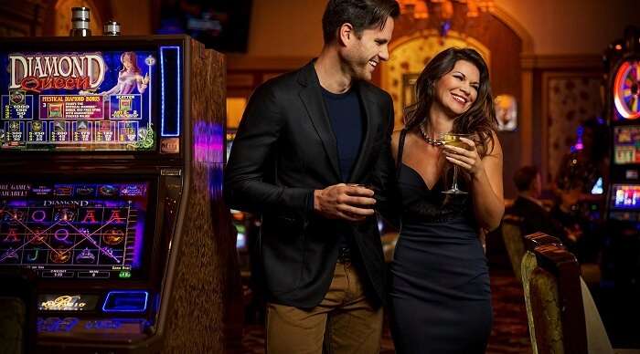 Couple at Bellagio Casino Vegas