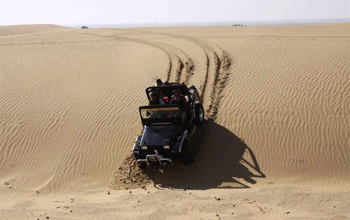 Jeep safari in desert of Jaisalmer