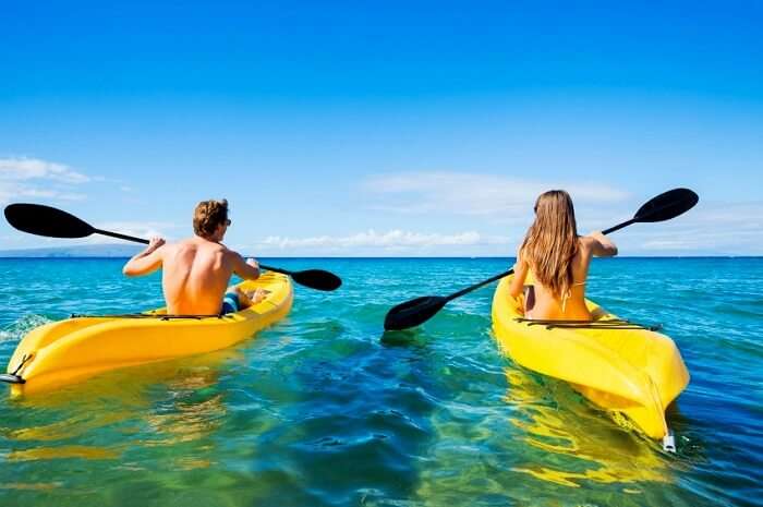 Couple Kayaking in Lake Mead, Las Vegas