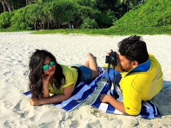 Romantic couple at the beach in Andaman
