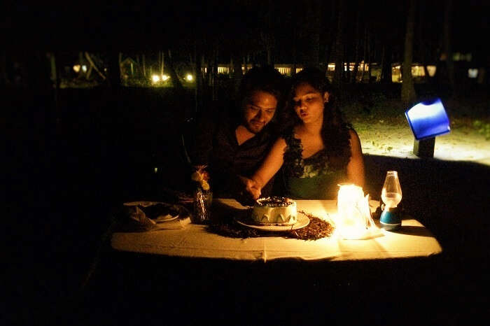 Romantic couple on a date night in Andaman