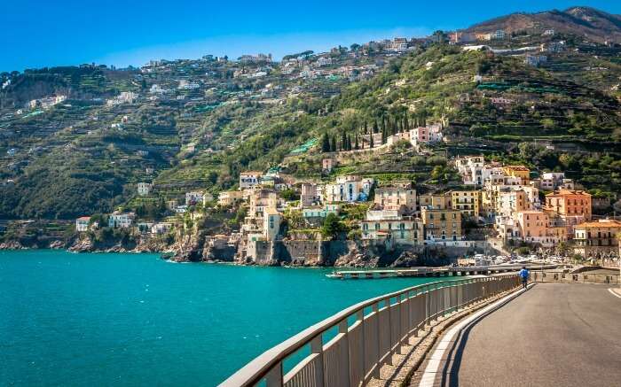 Road in Amalfi in Italy