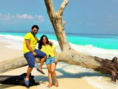 Romantic couple at the beach