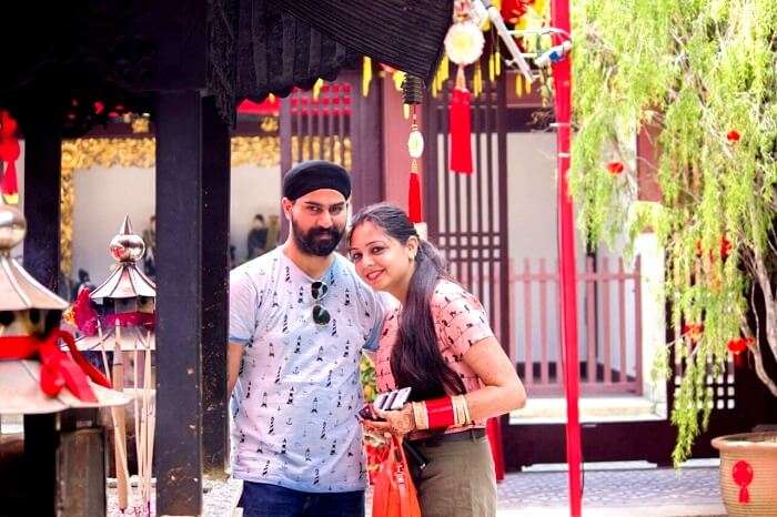 gurpreet and his wife in Singapore