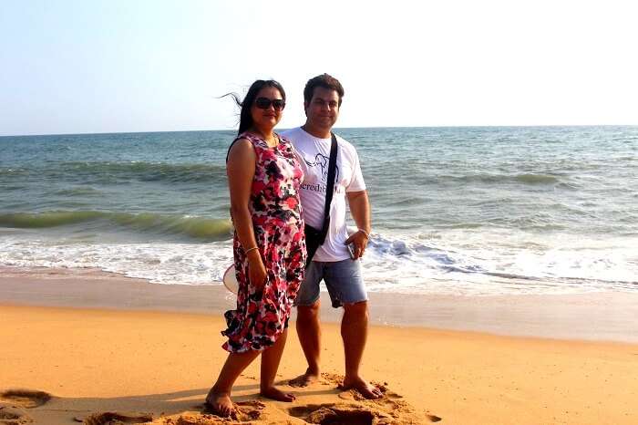 Couple enjoying Kerala beaches