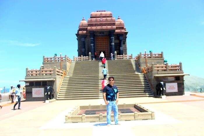 Tourist in kerala temple