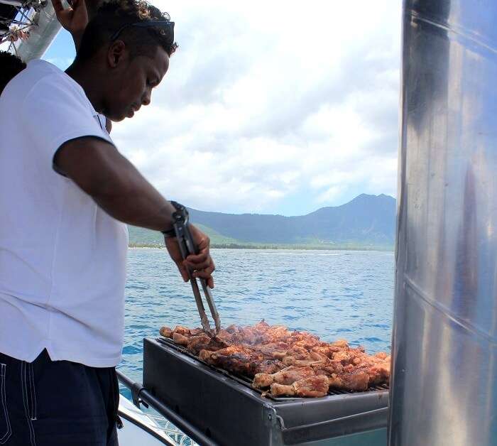 Food on Catamaran cruise 