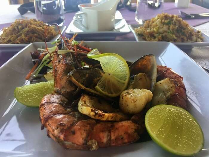 Sea food in resorts of Maldives