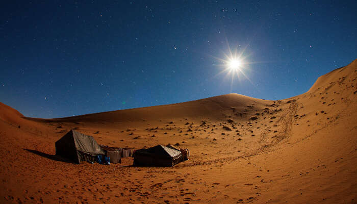 Night camping in Dubai