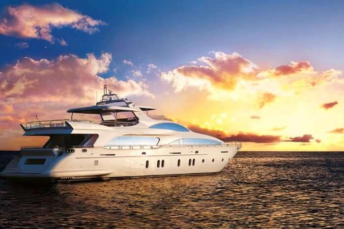 A sunset cruise sailing in Dubai Creek area