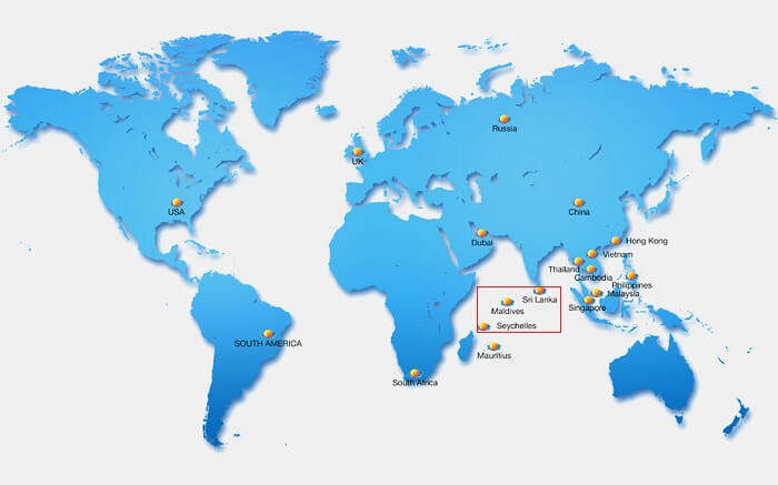 Map Maldives Vs Seychelles 