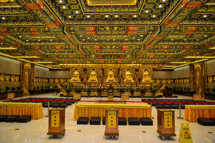 Interior of Po Lin monastery
