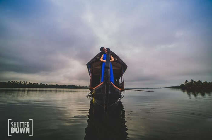 couple in a house boat