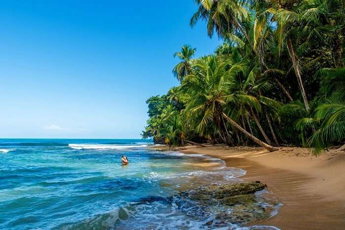 couple at a beach in Costa Rica