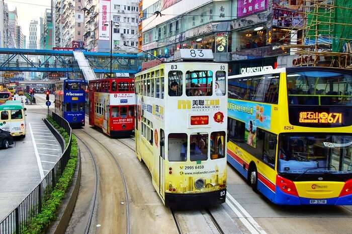 trams in Hong Kong