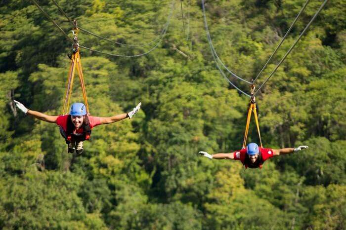 zip lining in Costa Rica