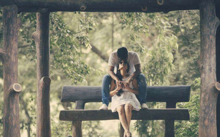 Pre wedding picture of a couple in Sanjay Gandhi National Park