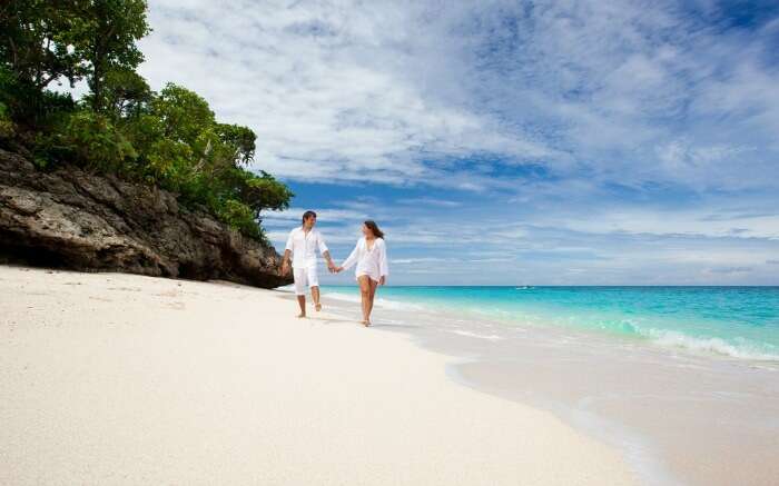 A couple on a beach