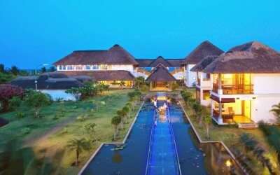 Le Pondy Resort with outdoor dinner setup