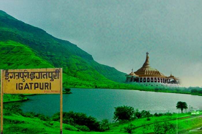 Riverside view of Igatpuri in maharashtra during monsoon