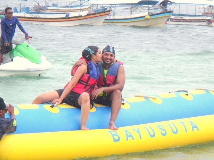 banana boat ride in benoa beach